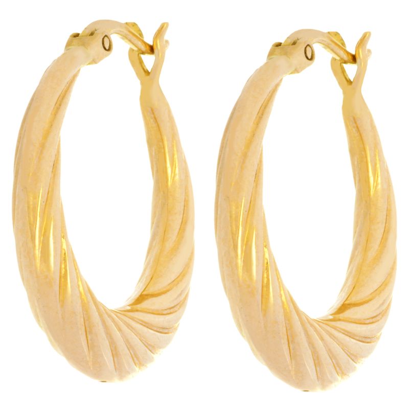گوشواره طلا 18 عیار زنانه طلای مستجابی مدل حلقه ای کد 01
